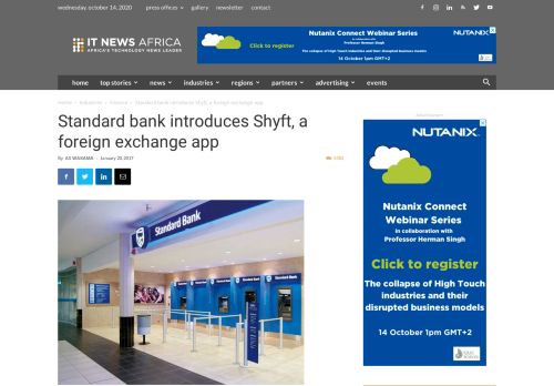 
                            12. Standard bank introduces Shyft, a foreign exchange app |IT News ...