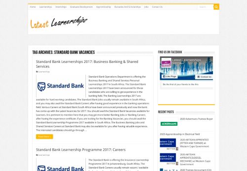 
                            10. Standard Bank Vacancies | Learnerships Jobs 2019