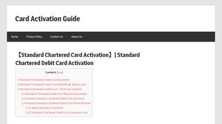 
                            7. Standard Chartered Card login/Standard ... - Master Card activation