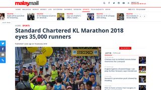 
                            10. Standard Chartered KL Marathon 2018 eyes 35,000 runners | Sports ...