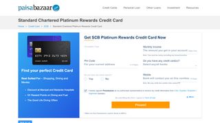 
                            12. Standard Chartered Platinum Rewards Credit Card: Apply ...