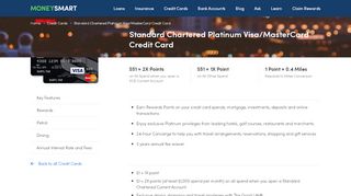 
                            6. Standard Chartered Platinum Visa/MasterCard Credit Card ...