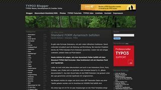
                            6. Standard FORM dynamisch befüllen - TYPO3 Blogger | TYPO3 Blogger