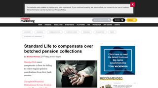 
                            12. Standard Life to compensate over botched pension collections ...