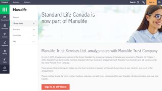 
                            8. Standard Life transition support | Manulife