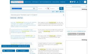 
                            11. Standard-Login - Englisch Übersetzung - Deutsch Beispiele | Reverso ...