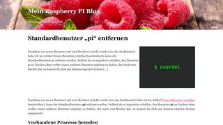 
                            12. Standardbenutzer „pi“ entfernen - Mein Raspberry PI Blog