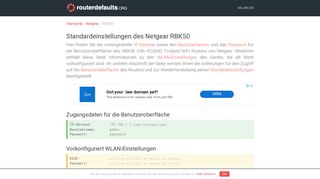 
                            10. Standardeinstellungen des Netgear RBK50 - routerdefaults.org