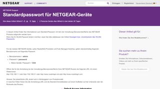 
                            3. Standardpasswort für NETGEAR-Geräte | Answer | NETGEAR Support