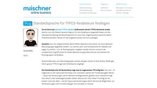 
                            11. Standardsprache für TYPO3-Redakteure festlegen » Maischner ...