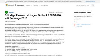 
                            7. Ständige Passwortabfrage - Outlook 2007/2010 mit Exchange ...