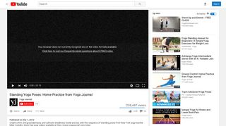 
                            9. Standing Yoga Poses: Home Practice from Yoga Journal - YouTube