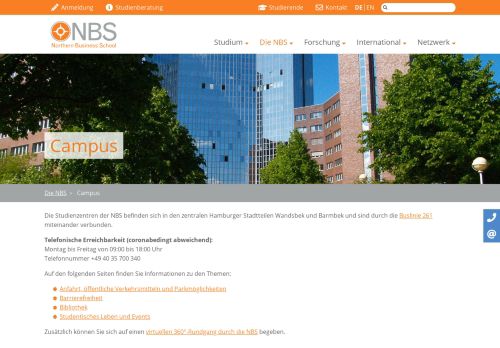 
                            6. Standorte/Studienzentren - NBS Northern Business School
