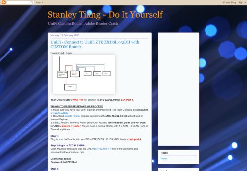 
                            10. Stanley Tiang - Do It Yourself: UniFi - Connect to UniFi ZTE ...