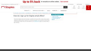 
                            2. Staples.com® | How do I sign up for Staples email offers?