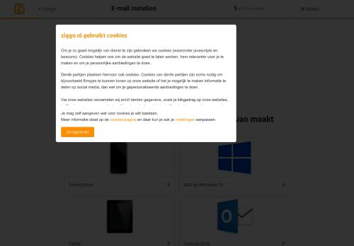 
                            3. Stappenplan E-mail instellen | Klantenservice | Ziggo