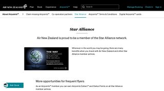 
                            7. Star Alliance - About Airpoints™ - Airpoints™ | Air New Zealand