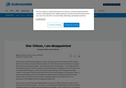 
                            4. Star Citizen, I am disappointed • Eurogamer.net