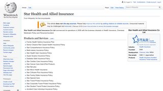 
                            10. Star Health and Allied Insurance - Wikipedia