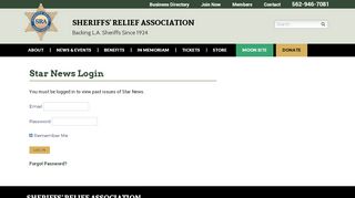 
                            8. Star News Login - Sheriffs' Relief Association