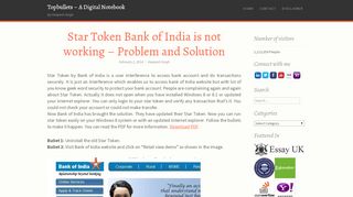 
                            12. Star Token Bank of India is not working – Problem and Solution ...