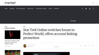 
                            11. Star Trek Online switches forum to Perfect World, offers account linking ...