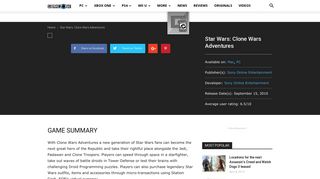 
                            12. Star Wars: Clone Wars Adventures - GameZone