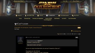 
                            3. STAR WARS: The Old Republic - Can't login - Page 15