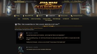 
                            12. STAR WARS: The Old Republic - Did the hamster in the login server ...