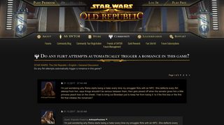 
                            8. STAR WARS: The Old Republic - Do any flirt attempts automatically ...
