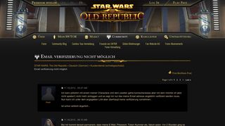 
                            6. STAR WARS: The Old Republic - Email verifizierung nicht möglich