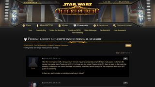 
                            5. STAR WARS: The Old Republic - Feeling lonely and empty inside ...
