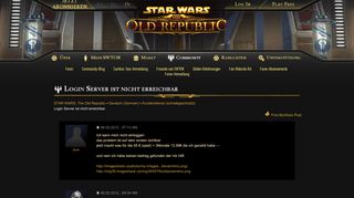 
                            2. STAR WARS: The Old Republic - Login Server ist nicht erreichbar