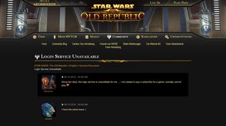 
                            3. STAR WARS: The Old Republic - Login service unavailable?