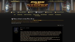 
                            1. STAR WARS: The Old Republic - Spiel stürzt unter Win 10 ab