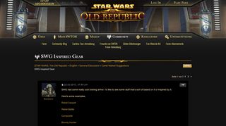 
                            7. STAR WARS: The Old Republic - SWG Inspired Gear