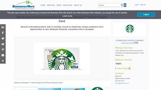 
                            11. Starbucks and Chase introduce Starbucks Rewards Visa Prepaid Card