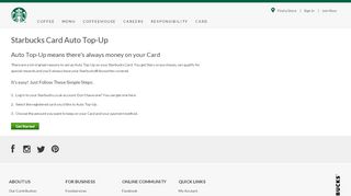 
                            2. Starbucks Card Auto Top-Up | Starbucks Coffee Company
