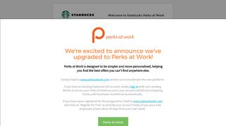 
                            10. Starbucks Perks at Work: Sign In