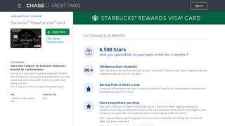 
                            9. Starbucks Rewards Credit Card | Chase.com - Chase Credit Cards