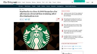 
                            12. Starbucks to close 8,000 branches for afternoon of racial bias training ...