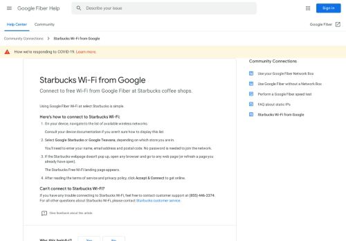 
                            10. Starbucks Wi-Fi from Google - Google Fiber Help - Google Support
