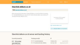 
                            8. Starclick.telkom.co.id server and hosting history