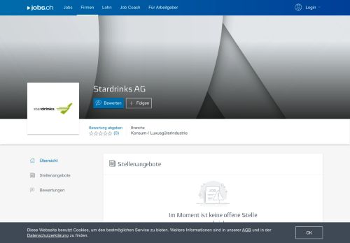 
                            5. Stardrinks AG - 4 Stellenangebote auf jobs.ch