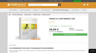 
                            10. STARFACE UCC Client Premium 1 User | VOIPANGO