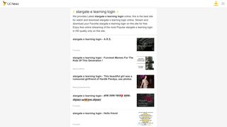 
                            6. stargate e learning login - UC News