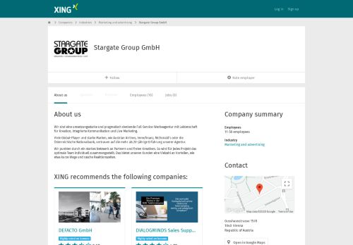 
                            3. Stargate Group GmbH als Arbeitgeber | XING Unternehmen