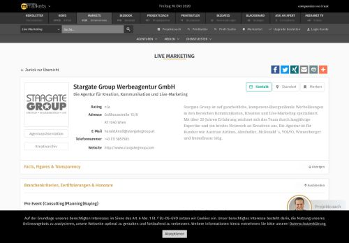 
                            9. Stargate Group Werbeagentur GmbH - Live Marketing ... - Medianet