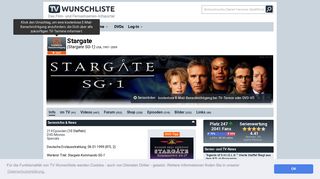 
                            11. Stargate / Stargate Kommando SG-1 | News ... - TV Wunschliste