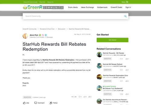 
                            13. StarHub Rewards Bill Rebates Redemption - StarHub Community - 142835